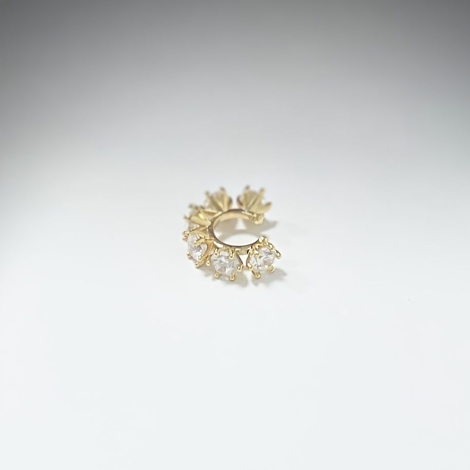 Women's Exquisite Inlaid Clip-On Ear Cuffs, No Piercing